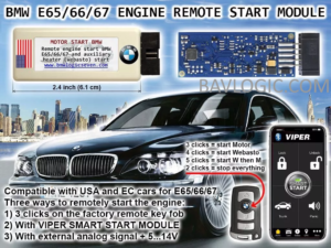 BMW E65 E66 745I 745LI 750LI 760LI custom Designed Remote Start Module Bavlogic